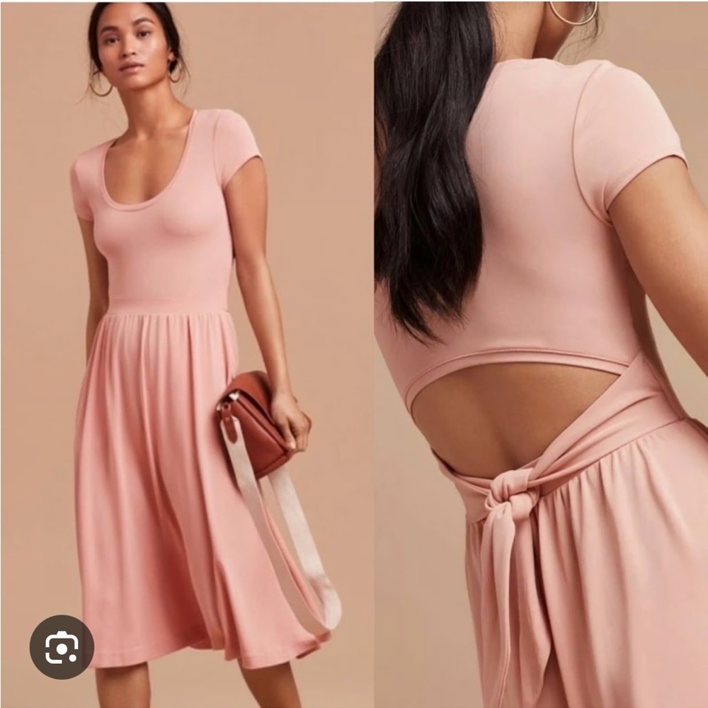 Aritzia Wilfred Oxymore Back Cutout Midi Dress